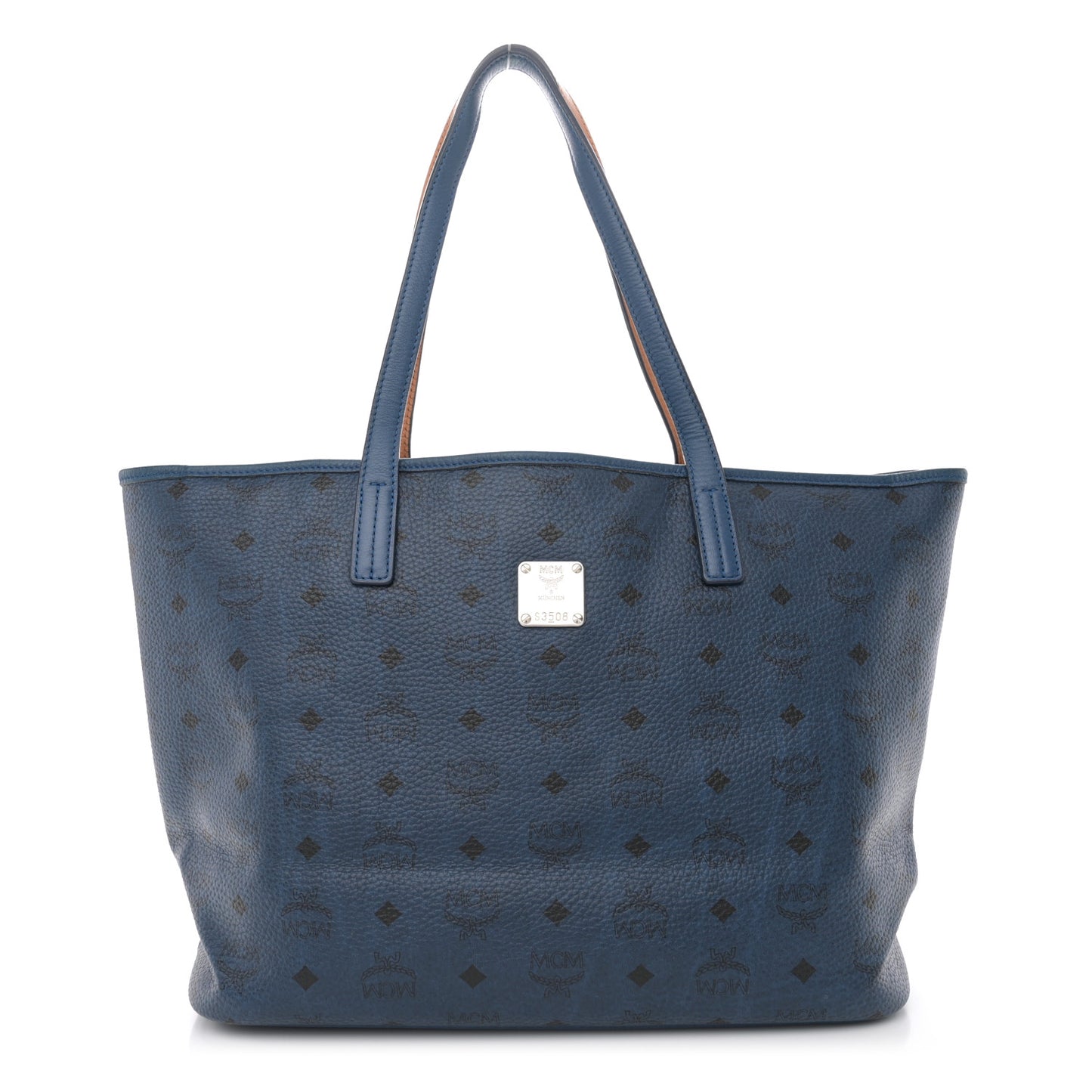 Visetos Medium Top Zip Shopper Tote Blue