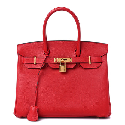 Hermes Epsom Birkin 30 Rouge Casaque 1 of 12