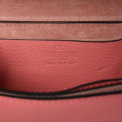 Valentino Garavani Pebbled Calfskin Rockstud Flap Crossbody Bag Paradise Rose 6 of 9