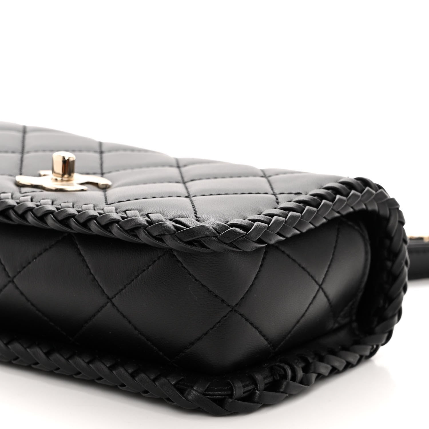 Chanel Lambskin Quilted Small Whipstitch Flap Bag Black 10 of 10