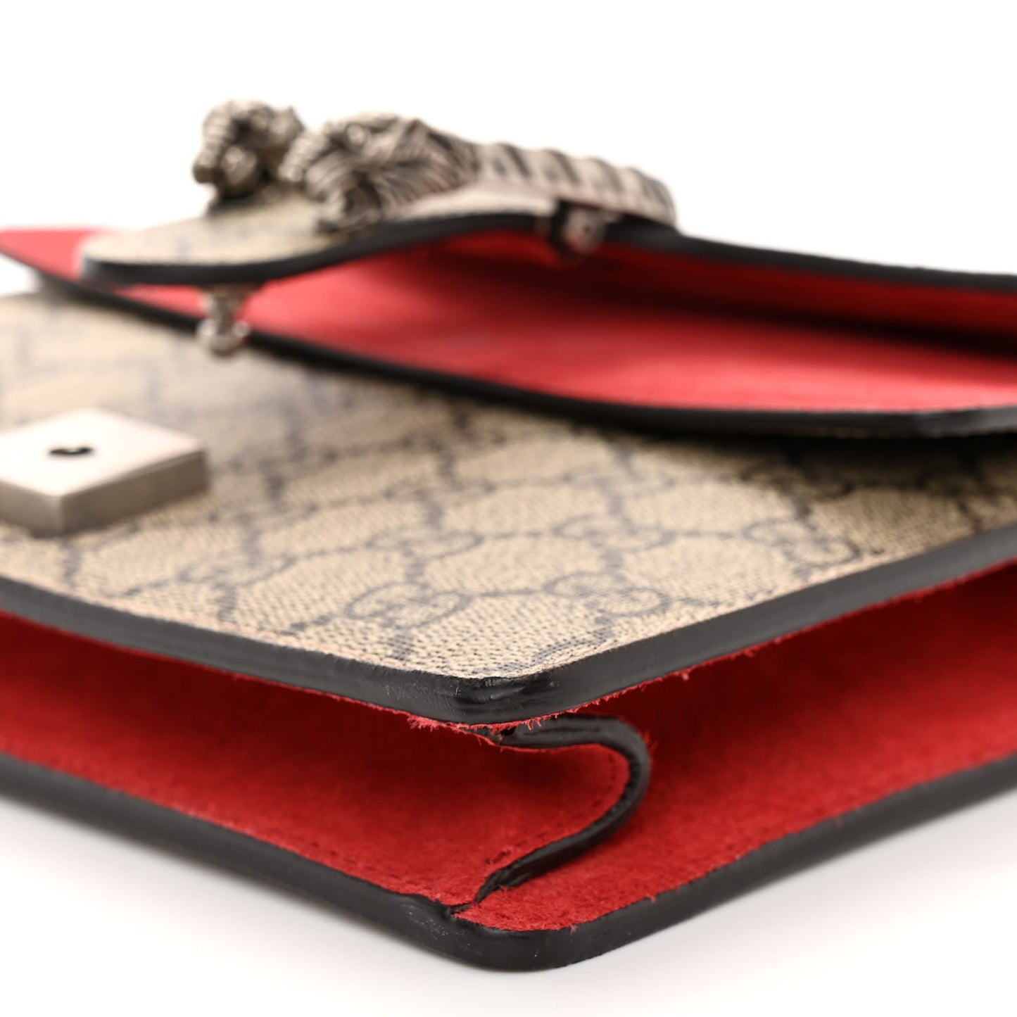 GG Supreme Monogram Mini Dionysus Shoulder Bag Hibiscus Red
