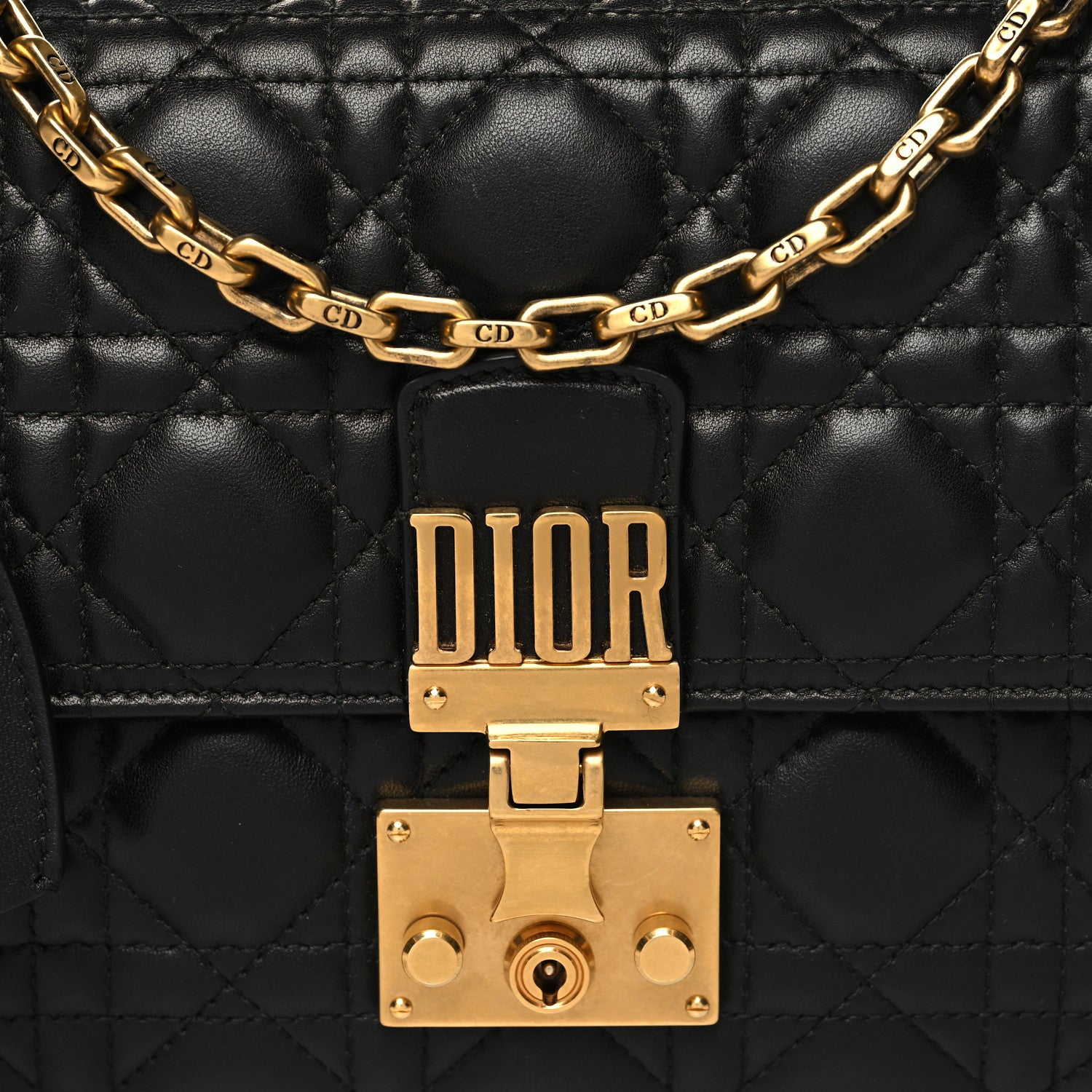 Christian Dior Lambskin Cannage Large Dioraddict Flap Bag Black 7 of 10