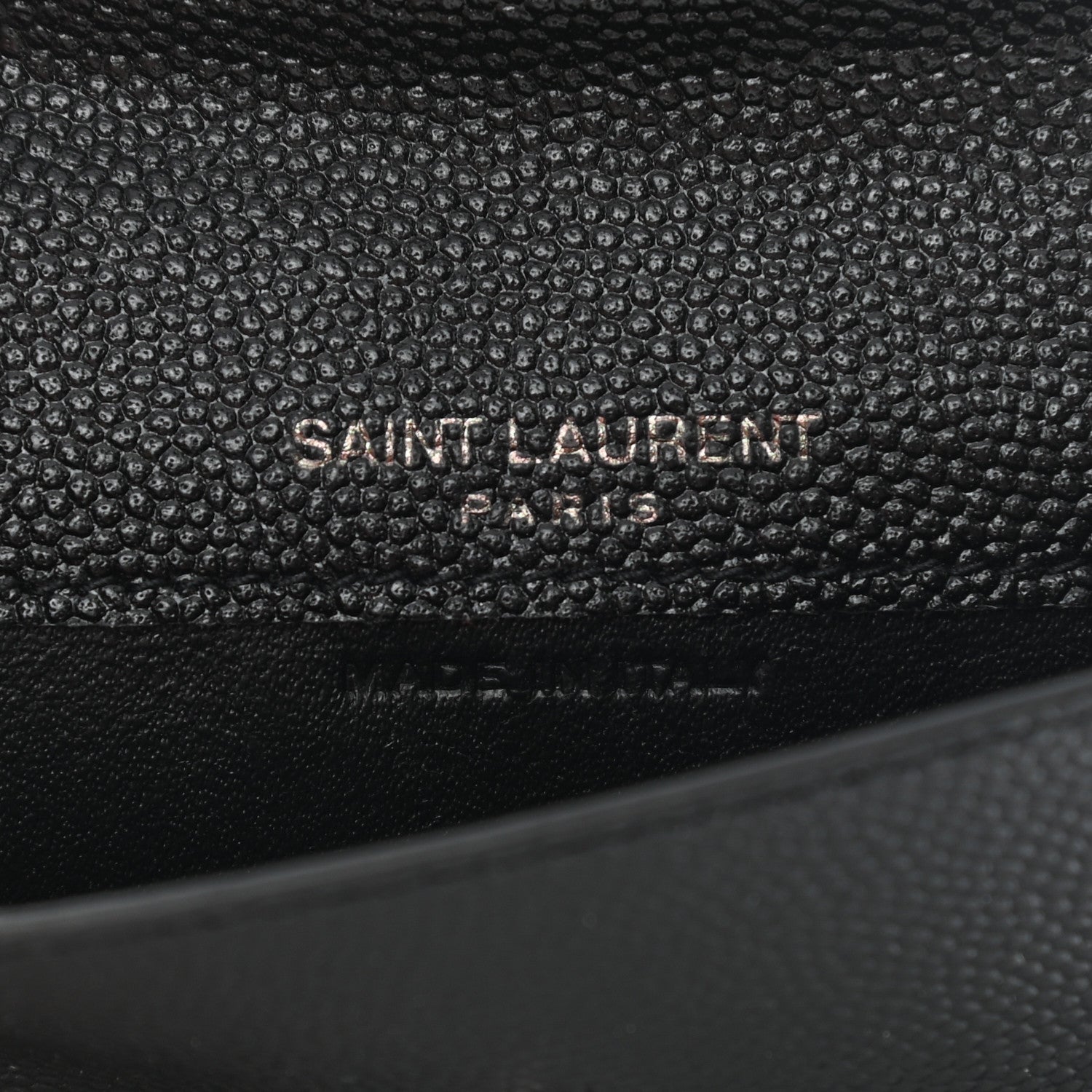 Saint Laurent Grain de Poudre Uptown Card Holder Black 7 of 11