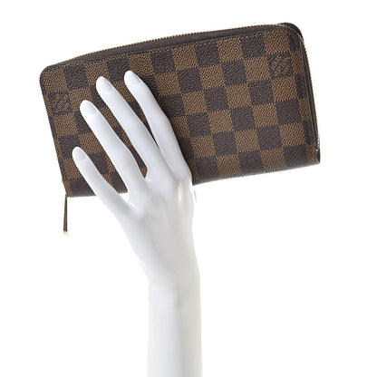 Louis Vuitton Damier Ebene Zippy Wallet Rose Ballerine 2 of 12