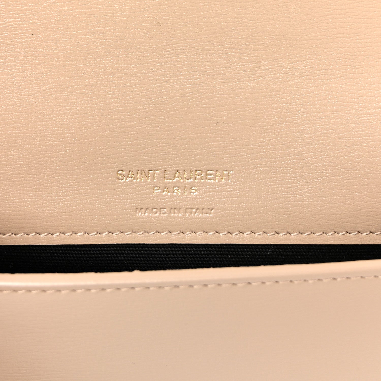 Saint Laurent Smooth Calfskin Monogram Phone Holder Crossbody Dark Beige 6 of 9
