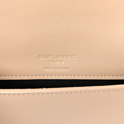 Saint Laurent Smooth Calfskin Monogram Phone Holder Crossbody Dark Beige 6 of 9