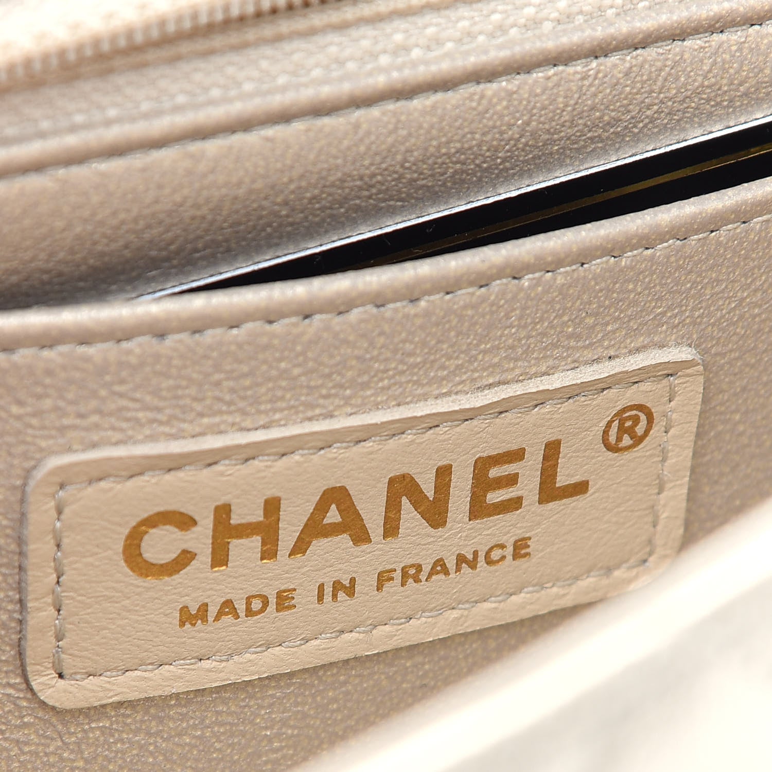 Chanel Metallic Caviar Quilted Mini Rectangular Flap Light Gold 5 of 9