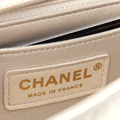 Chanel Metallic Caviar Quilted Mini Rectangular Flap Light Gold 5 of 9