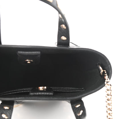 Valentino Garavani Pebbled Calfskin Rockstud North-South Crossbody Bag Black 5 of 9