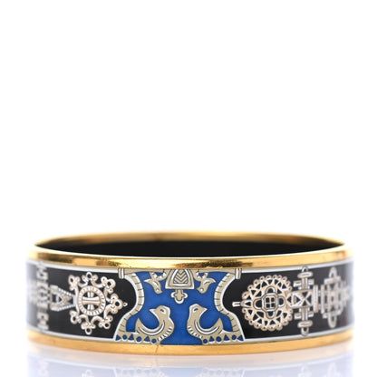 Hermes Enamel Printed Wide Birds Bracelet 65 2 of 4