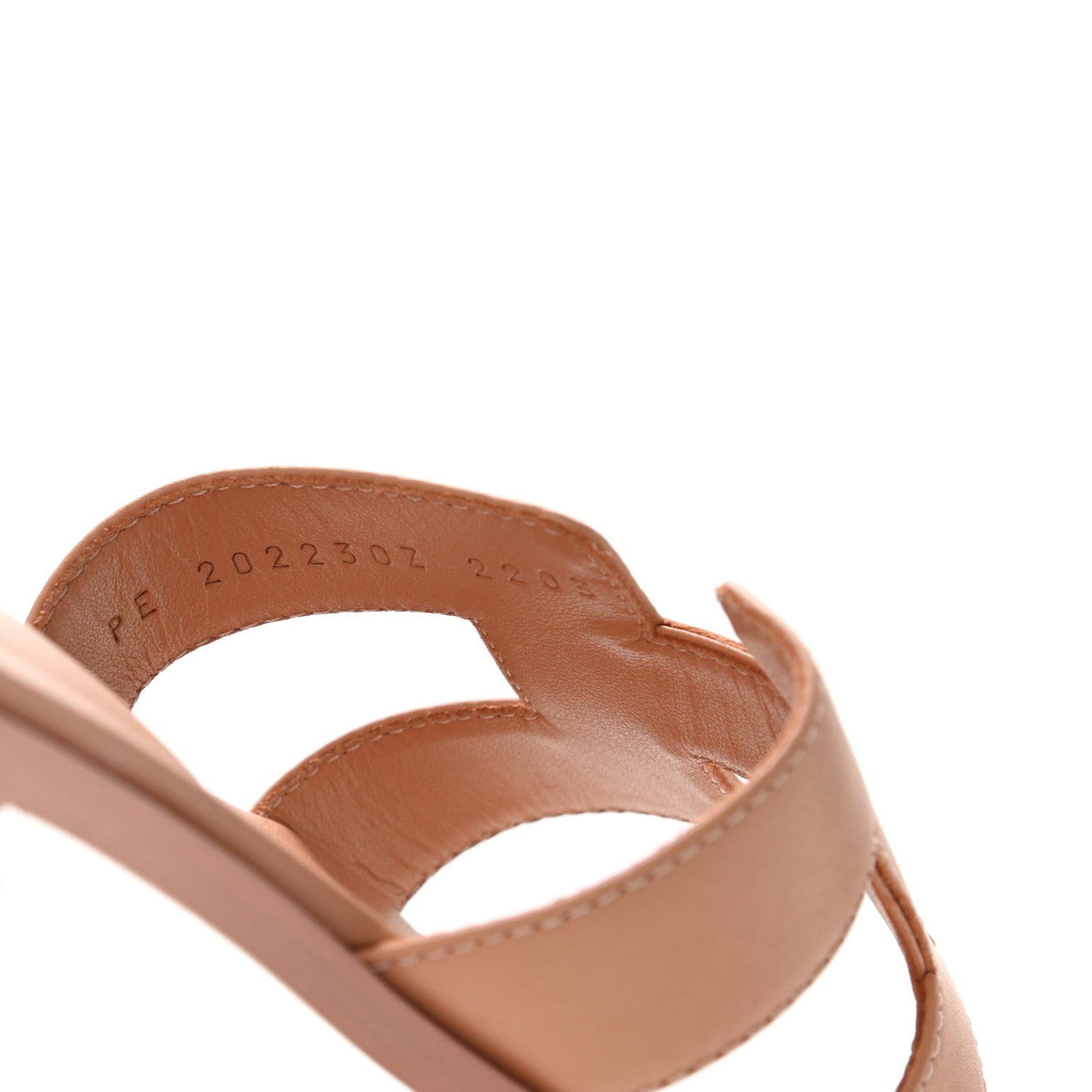 Hermes Calfskin Oran Sandals 37.5 Granit Rose 8 of 8