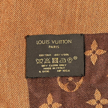 Louis Vuitton Silk Wool Monogram Reverse Dots Shawl Brown 3 of 4