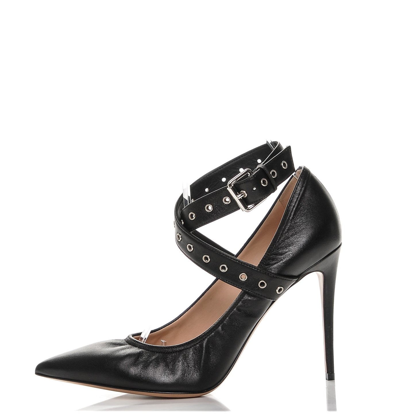 Nappa Love Latch Cross Strap 100mm Pumps 38 Black