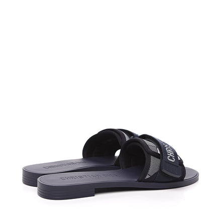 Christian Dior Technical Stretch Fabric Camouflage Dio(r)evolution Slide Sandals 38 Deep Blue 4 of 8