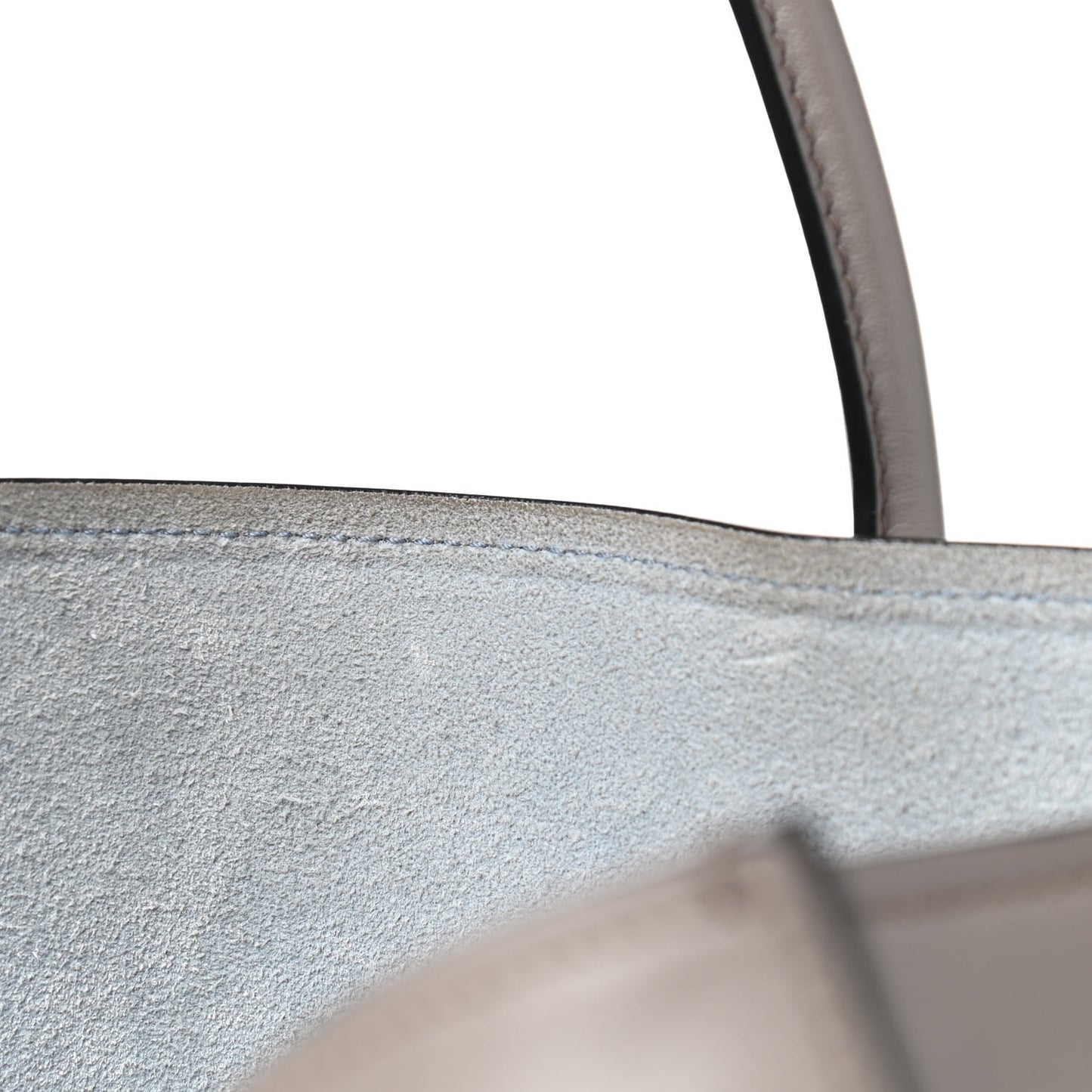 City Calfskin Large Etiquette Tote Light Grey