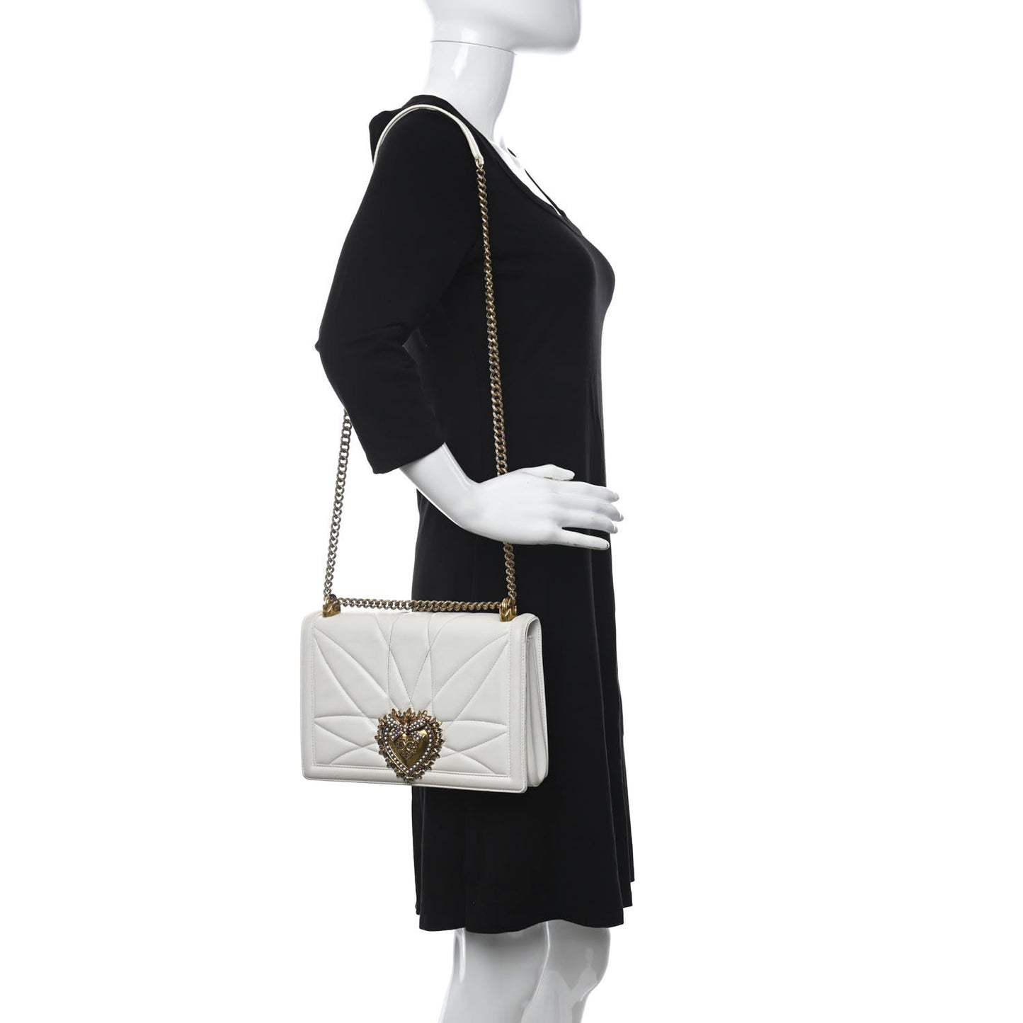 Calfskin Large Devotion Bag White