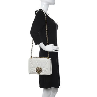 Dolce & Gabbana Calfskin Large Devotion Bag White 2 of 18