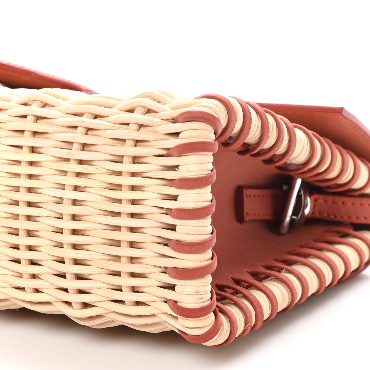 Jacquemus Wicker Nubuck Le Bambino Long Dark Red 9 of 9