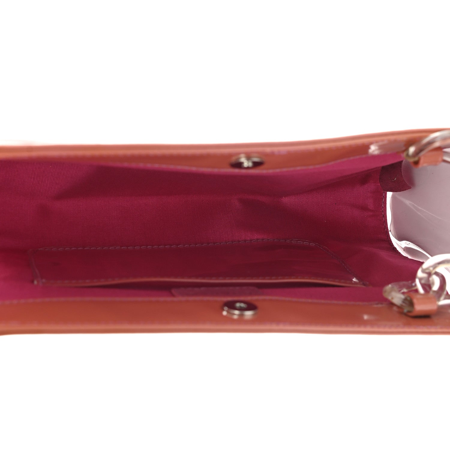 Chanel PVC Patent Calfskin Perforated CC Clutch Pink 6 of 11