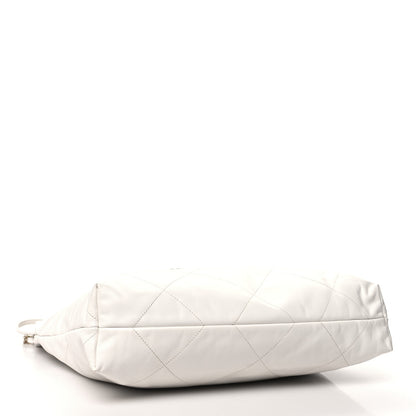 Chanel Shiny Calfskin Quilted Chanel 22 White 5 of 11