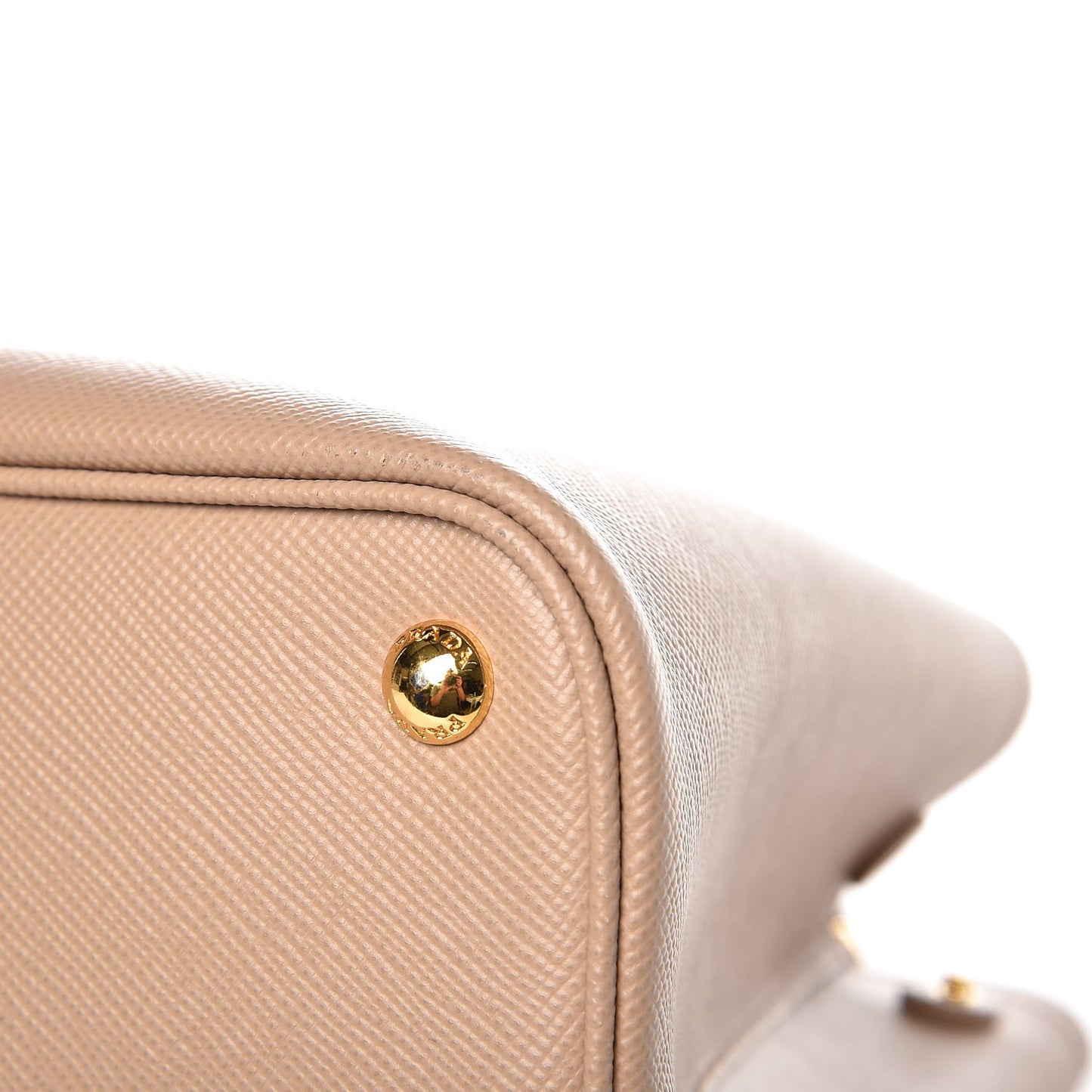 Saffiano Cuir Medium Double Bag Cammeo
