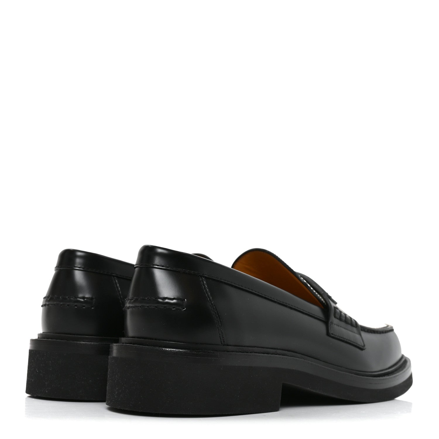 Christian Dior Brushed Calfskin Boy Loafers 39 Black White 4 of 8
