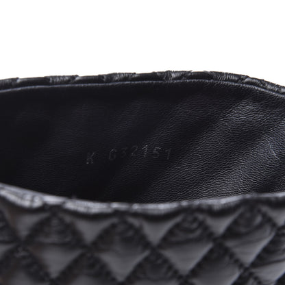Chanel Calfskin Patent Quilted CC Short Boots 39.5 Black 10 of 11