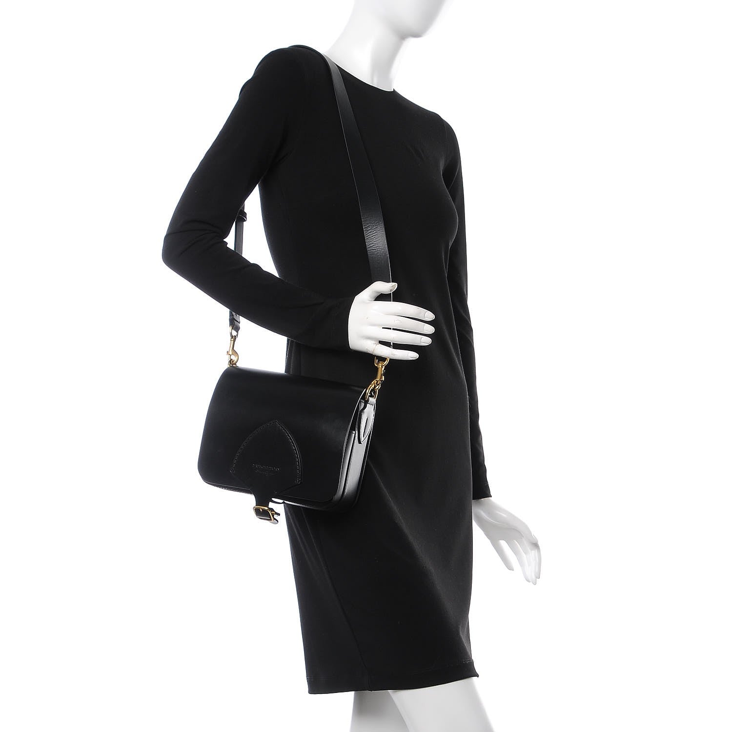 Burberry Supple Bridle Square Satchel Black 2 of 7
