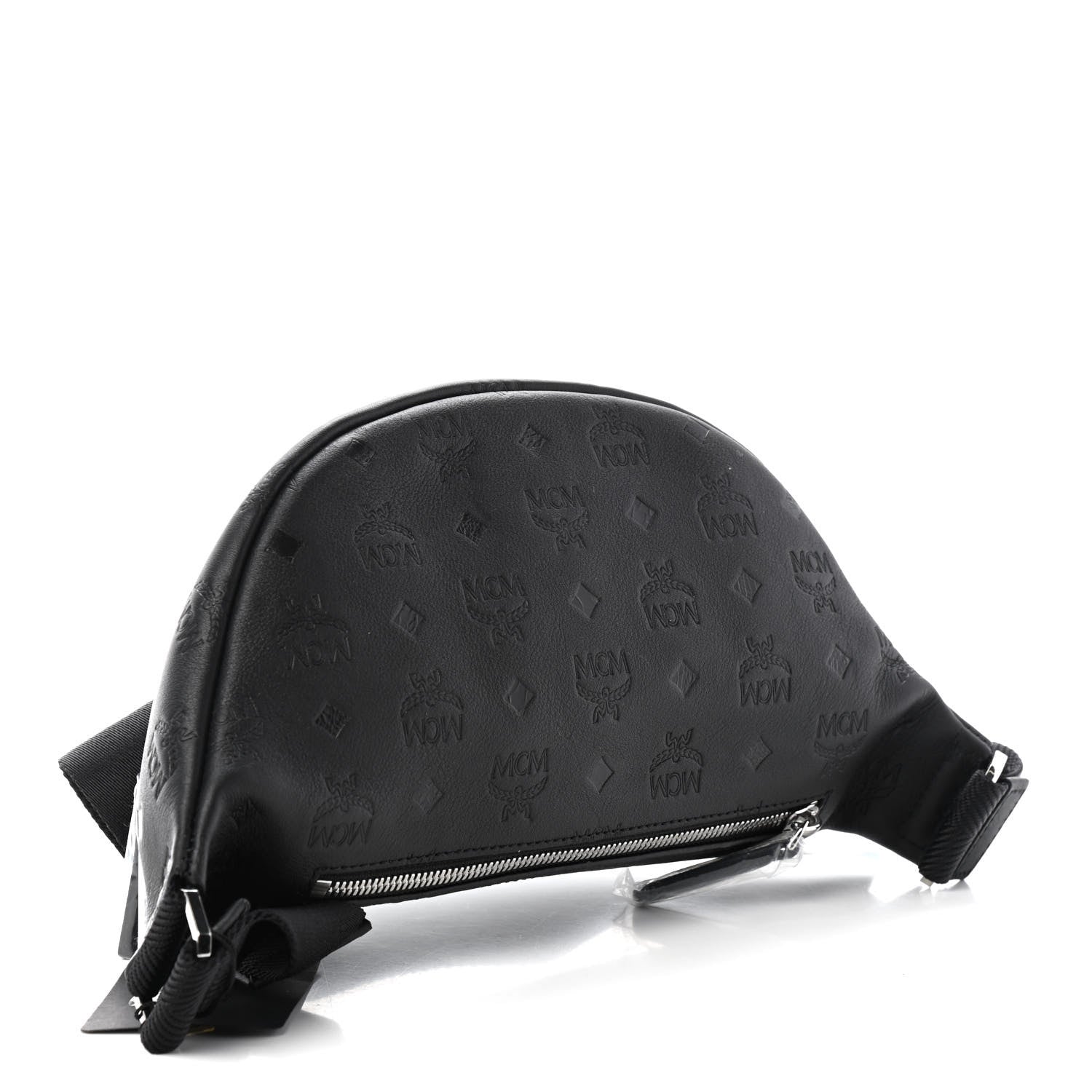 MCM Calfskin Ottomar Monogram Fursten Belt Bag Black 3 of 5