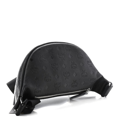 MCM Calfskin Ottomar Monogram Fursten Belt Bag Black 3 of 5