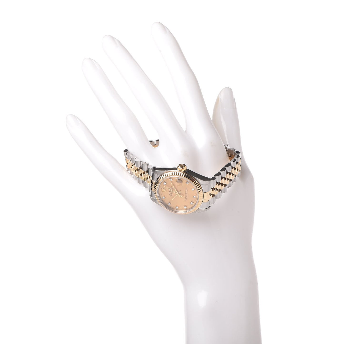 Stainless Steel 18K Yellow Gold Diamond 31mm Oyster Perpetual Datejust Watch Champagne 68273