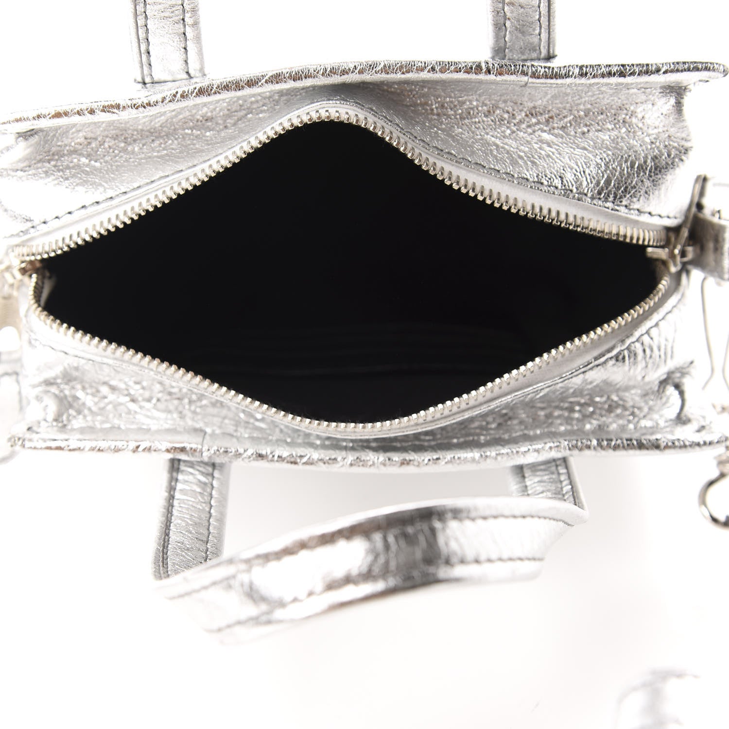 Balenciaga Metallic Calfskin XXS Bazar Shopper Tote Silver Hardware 5 of 11