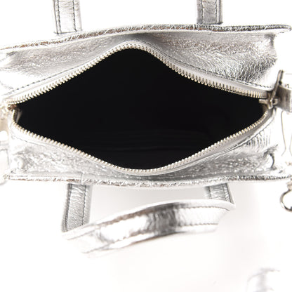 Balenciaga Metallic Calfskin XXS Bazar Shopper Tote Silver Hardware 5 of 11