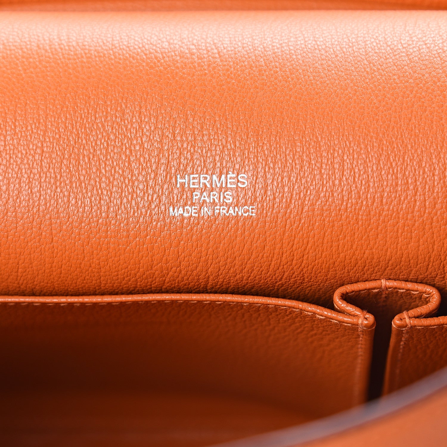 Hermes Taurillon Clemence Jypsiere 34 Orange 5 of 9