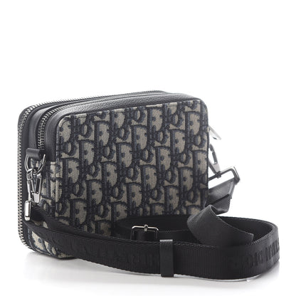 Christian Dior Oblique Pouch Navy Blue 2 of 7
