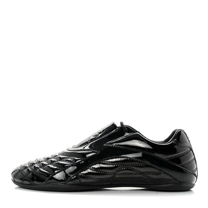 Balenciaga Patent Polyurethane Womens Zen Sneakers 38 Black 1 of 8