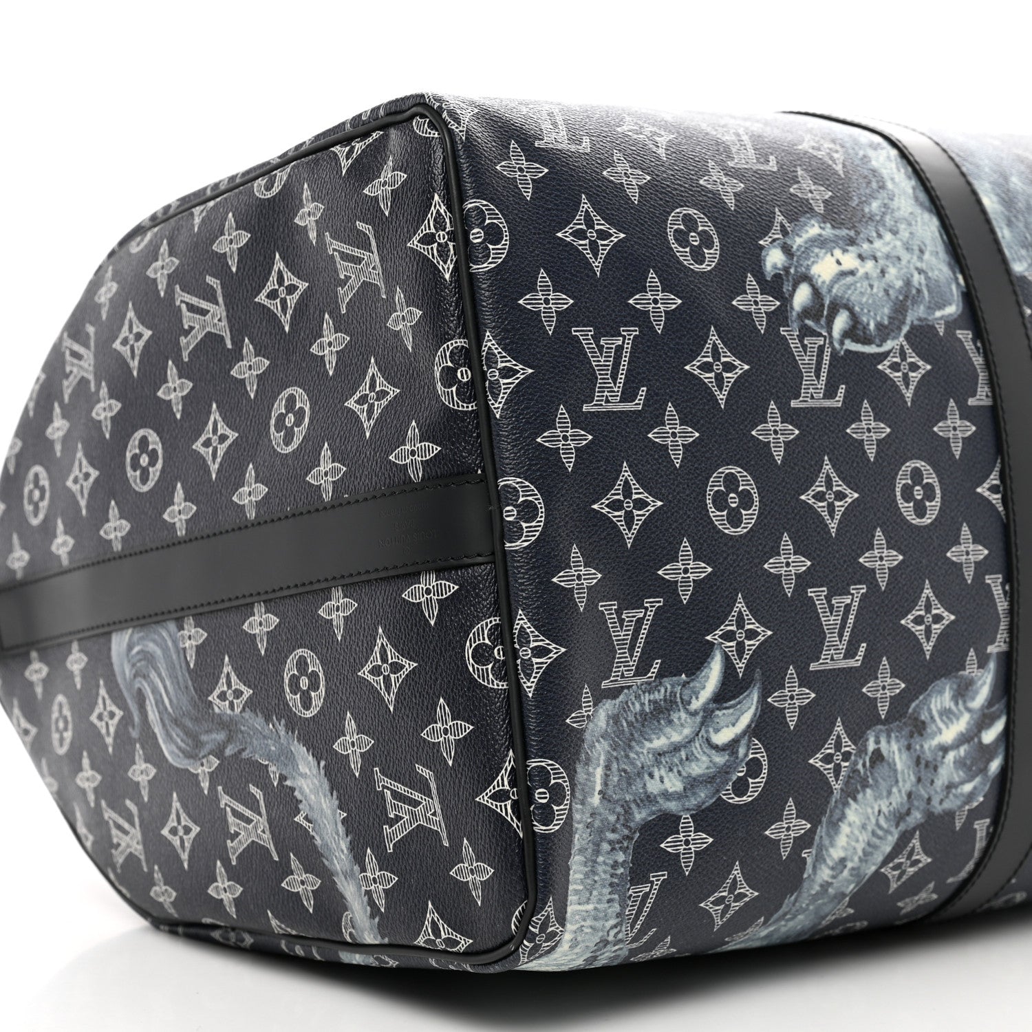 Louis Vuitton Savane Monogram Lion Chapman Keepall Bandouliere 55 Encre 8 of 10