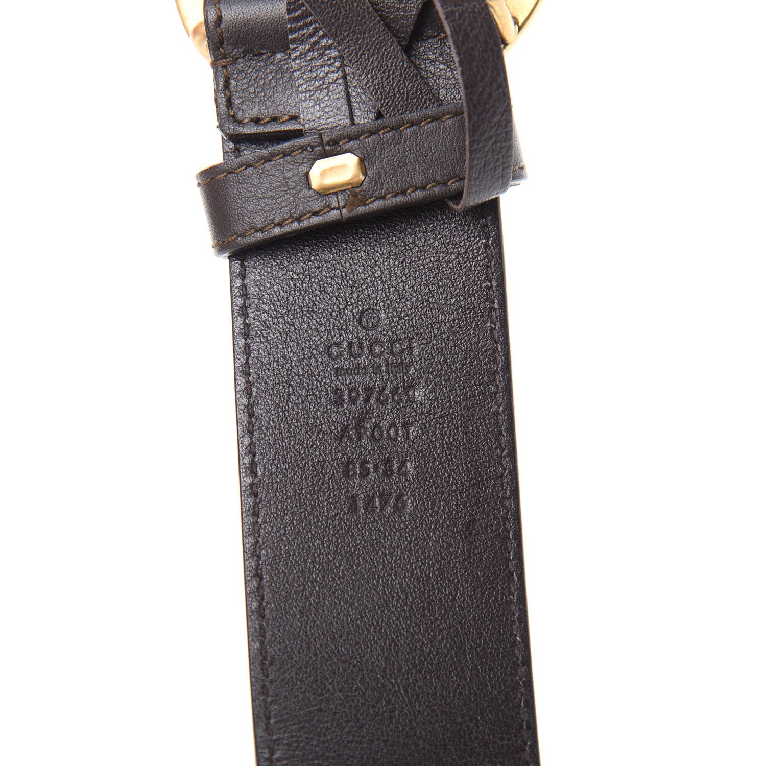 Gucci Calfskin Double G 40mm Belt 85 34 Dark Cocoa 3 of 6