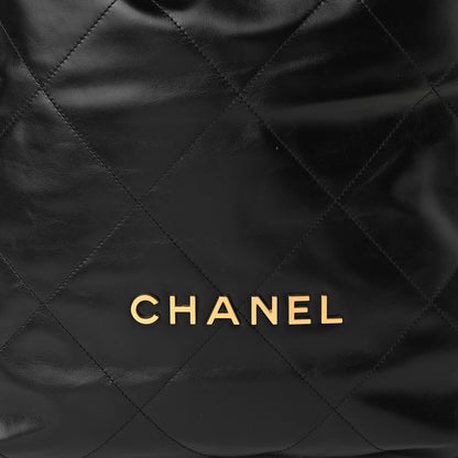 Chanel Shiny Calfskin Quilted Chanel 22 Backpack Black 8 of 10