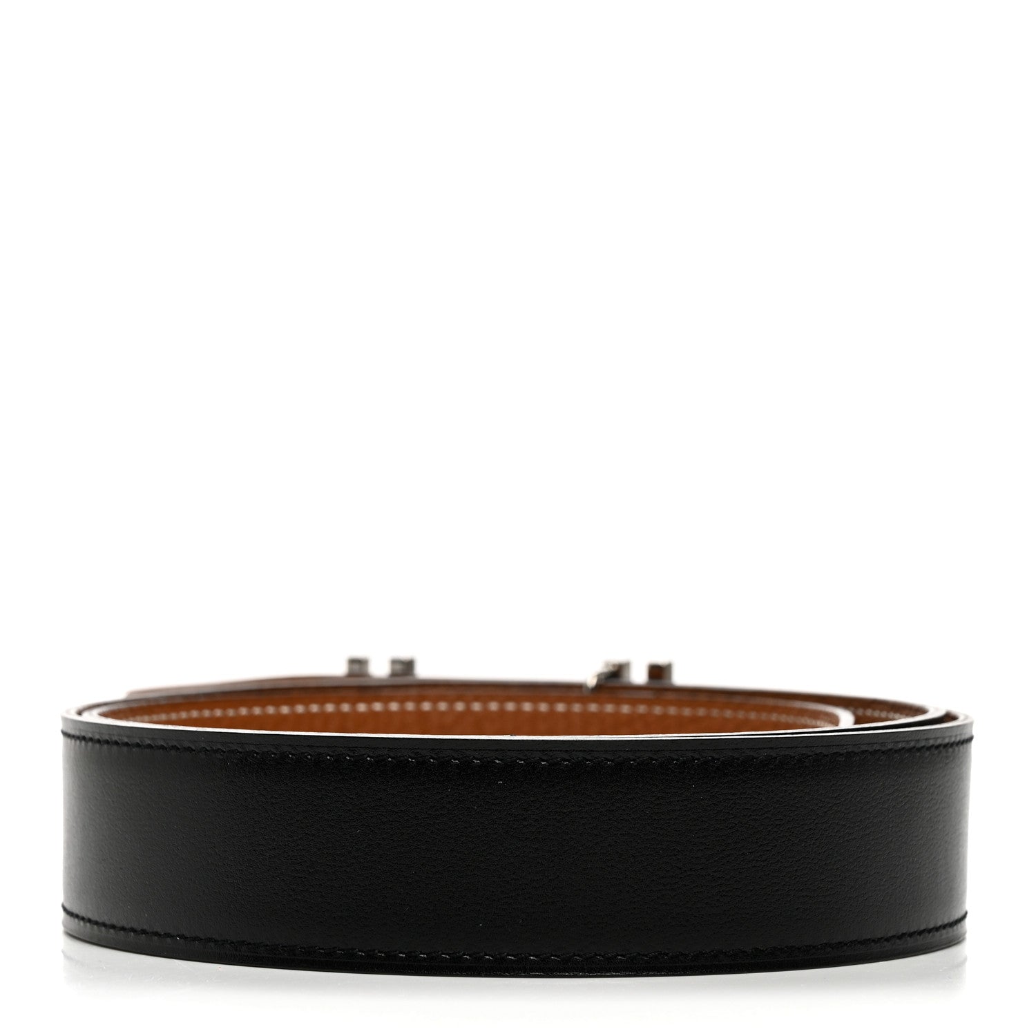Hermes Box Togo 32mm Au Carre H Belt 90 36 Black Gold 4 of 8