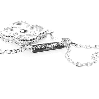 Van Cleef & Arpels 18K White Gold Diamond Sweet Alhambra Bracelet 6 of 9