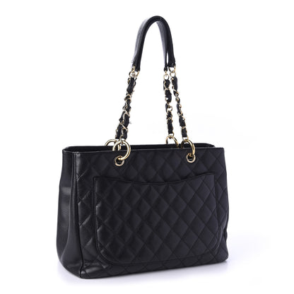 Chanel Caviar Quilted Grand Shopping Tote GST Black 3 of 12