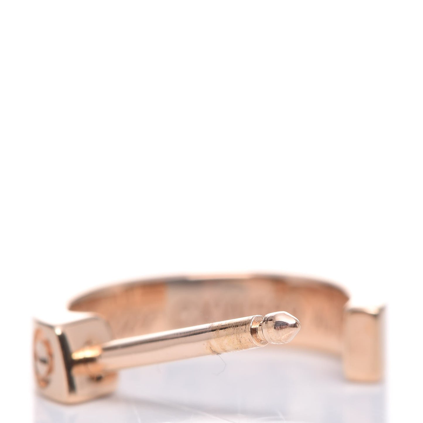 18K Pink Gold Small LOVE Hoop Earrings