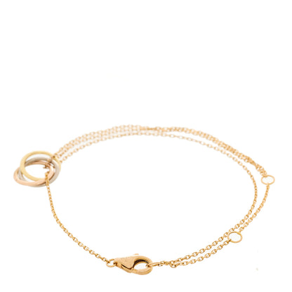 Cartier 18K Pink Yellow White Gold Trinity Bracelet 2 of 4