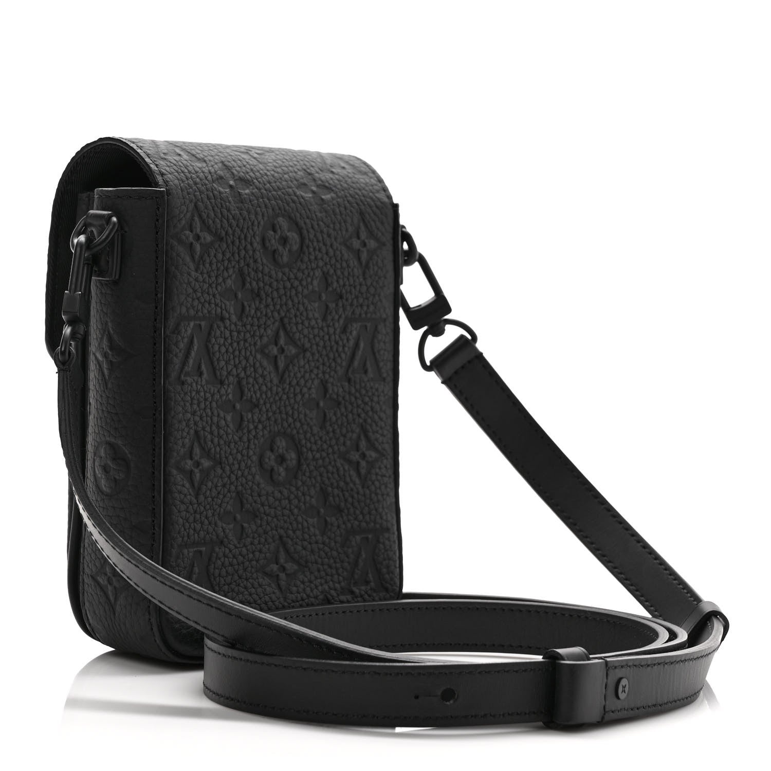 Louis Vuitton Taurillon Monogram S Lock Wearable Wallet Black 3 of 8