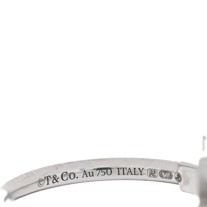 Tiffany 18K White Gold Diamond Turquoise T Wire Ring 51 5.75 4 of 4