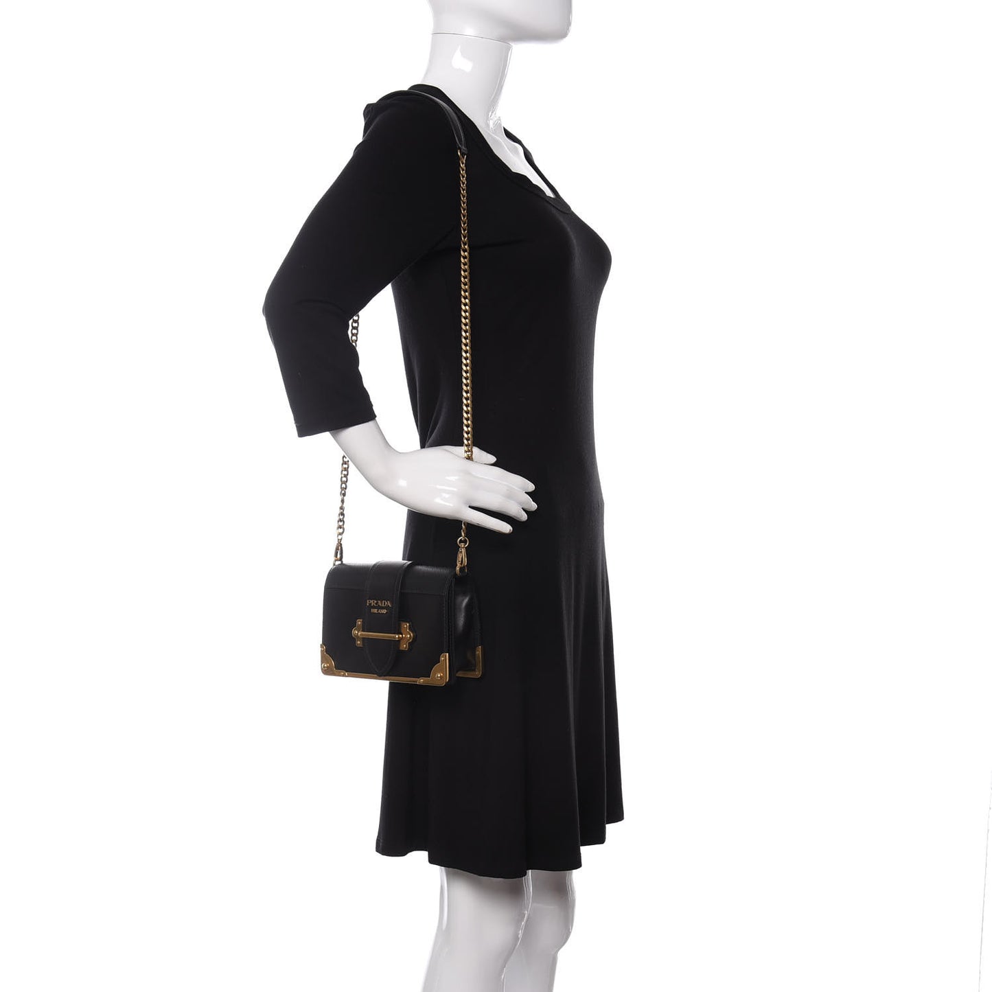 City Calf Saffiano Cahier Bag Black