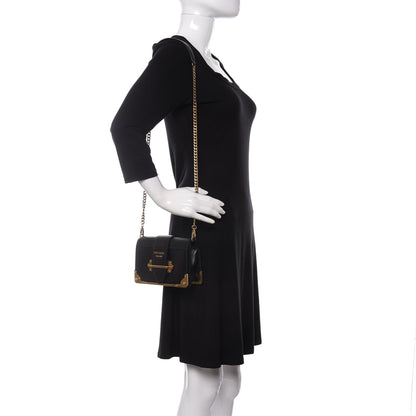 Prada City Calf Saffiano Cahier Bag Black 2 of 9