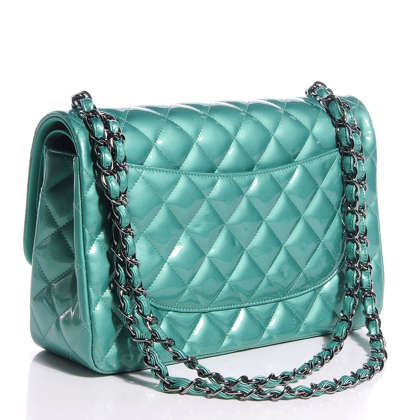Patent Jumbo Double Flap Green