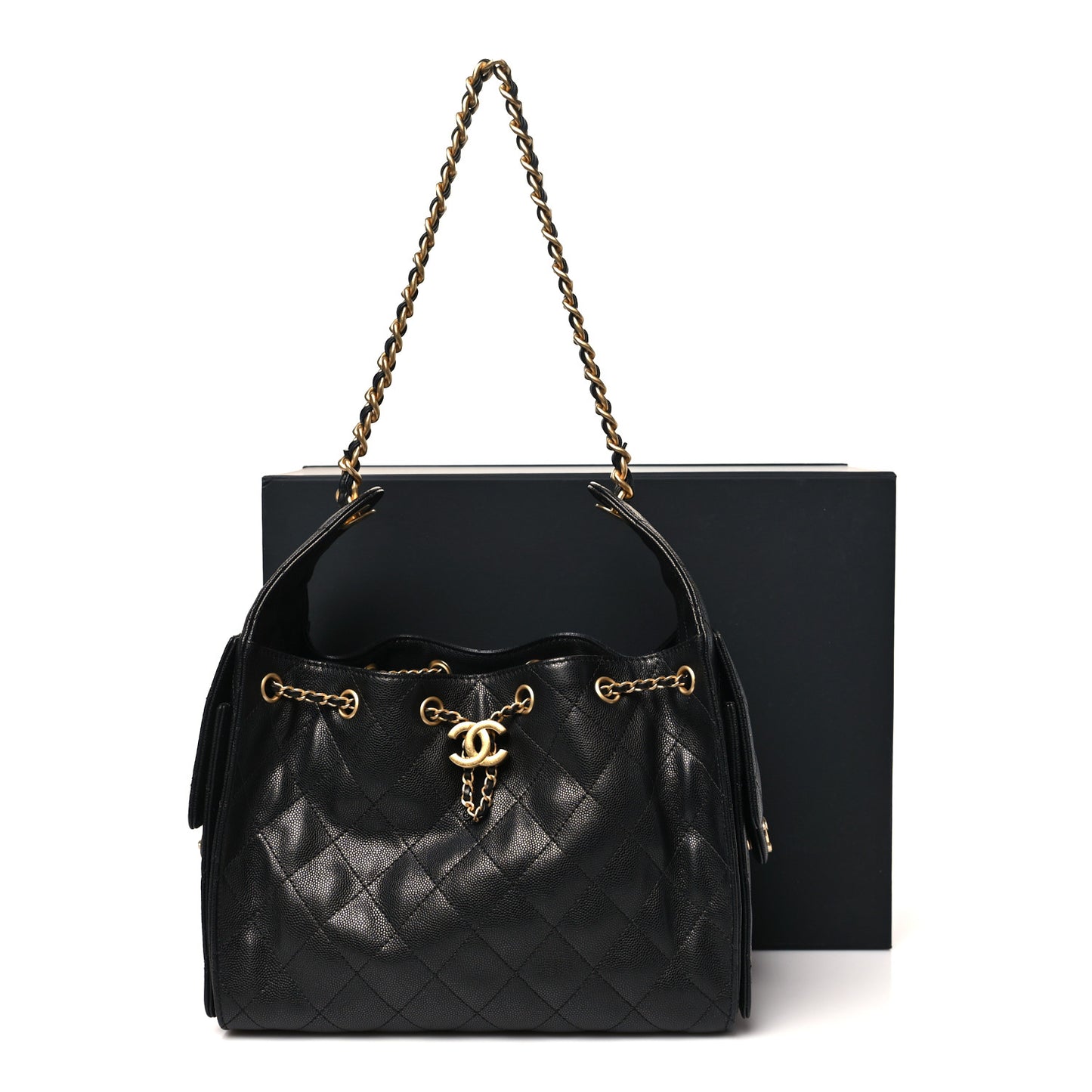Caviar Quilted Small Chanel 25 Handbag Black